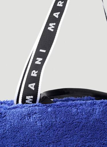 Marni 毛皮购物包 蓝色 mni0152021