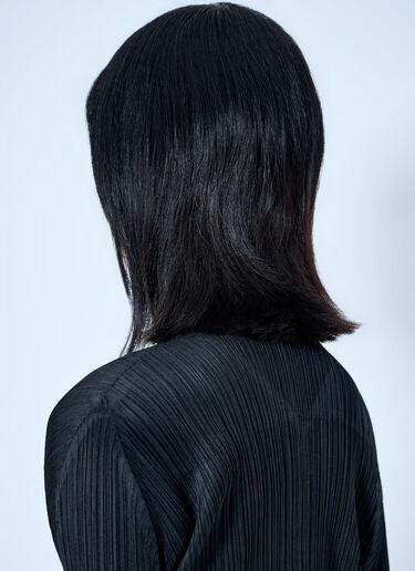 Pleats Please Issey Miyake Pleated Wrap Top Black plp0264013