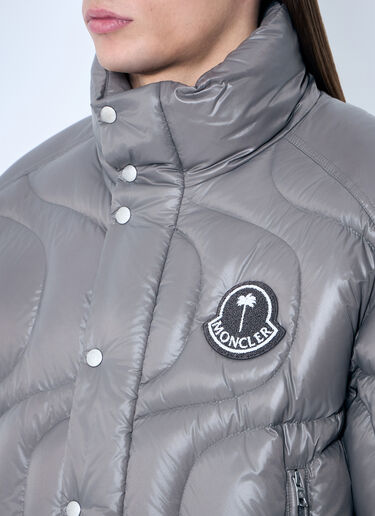 8 Moncler Palm Angels Haunani Short Down Jacket Grey mpa0359001