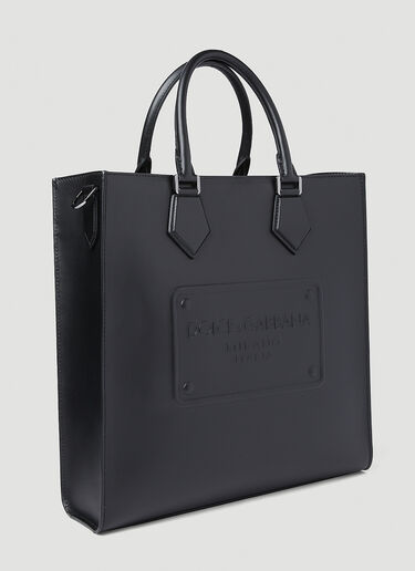 Dolce & Gabbana Logo Embossed Tote Bag Black dol0151004