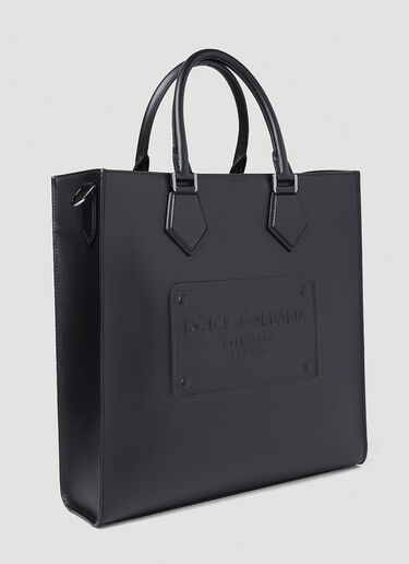 Dolce & Gabbana Logo Embossed Tote Bag in Black