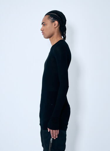 Rick Owens Rib Long Sleeve T-Shirt Black ric0159015