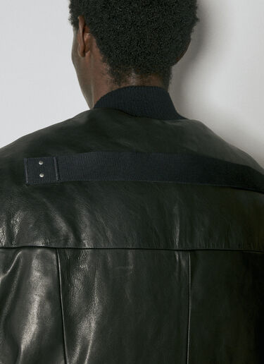 Rick Owens Oversized Padded Leather Gilet Black ric0154006