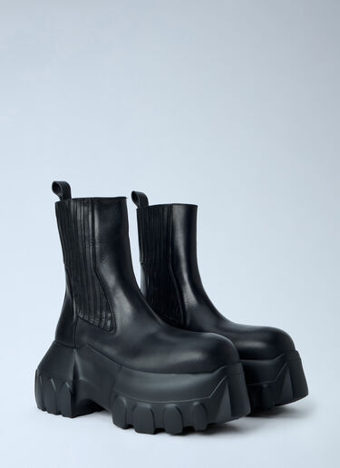 LN-CC® - Rick Owens: Beatle Mega Tractor Boots - Black Rick Owens Beatle Mega Tractor Boots Black ric0165010