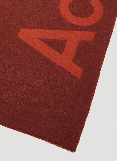 Acne Studios Logo Jacquard Scarf Red acn0152045