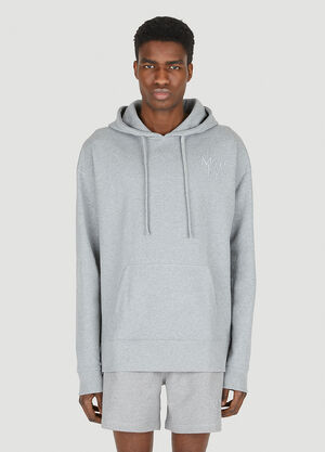 More Joy Logo Embroidered Hooded Sweatshirt Grey mjy0347017