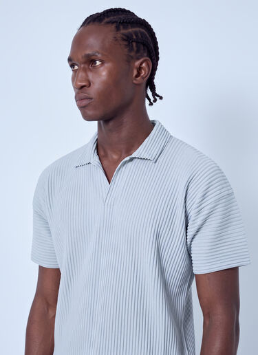 LN-CC® - Homme Plissé Issey Miyake: Basics Polo Shirt - Grey Homme Plissé Issey Miyake Basics Polo Shirt Grey hmp0166013