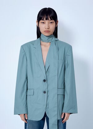 Acne Studios Suit Jacket with Scarf Green acn0264035