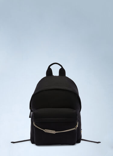 Logo Plate Backpack Palm Angels Logo Plate Backpack Black pma0160044