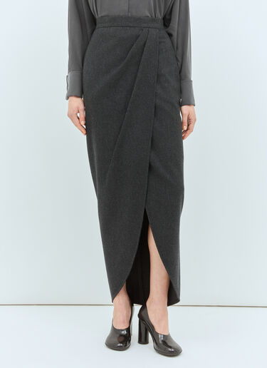 Wool Wrap Skirt Max Mara Wool Wrap Skirt Grey max0258032