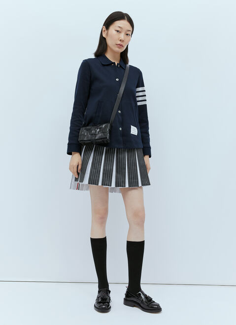 Thom Browne Knit Four Bar Cardigan White thb0253021