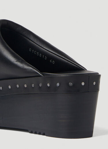 Rick Owens Platform Clog Mules Black ric0251047