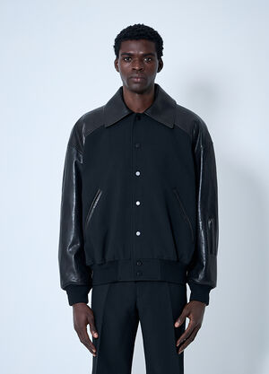 Jil Sander 皮革束腰短夹克  黑色 jil0160001