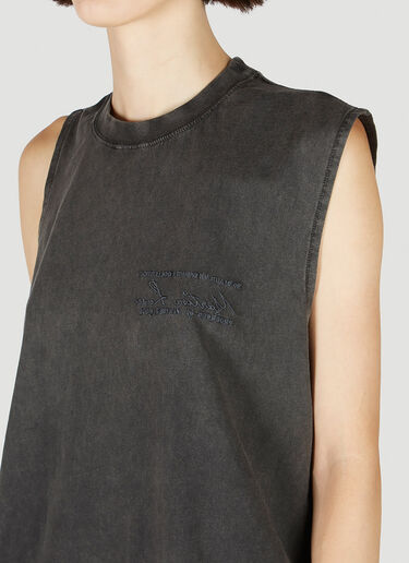 Martine Rose Logo Embroidery Tank Top Black mtr0352002