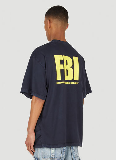 Balenciaga Worn Out FBI Tシャツ ネイビー bal0147003