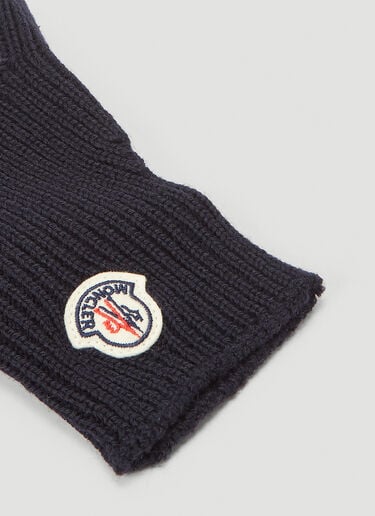 Moncler Logo Motif Gloves Blue mon0142034