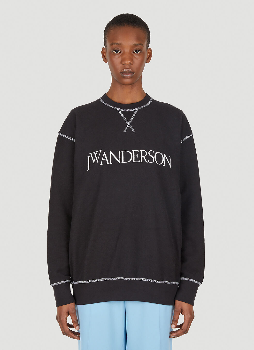 Contrast stitch sweatshirt outlet