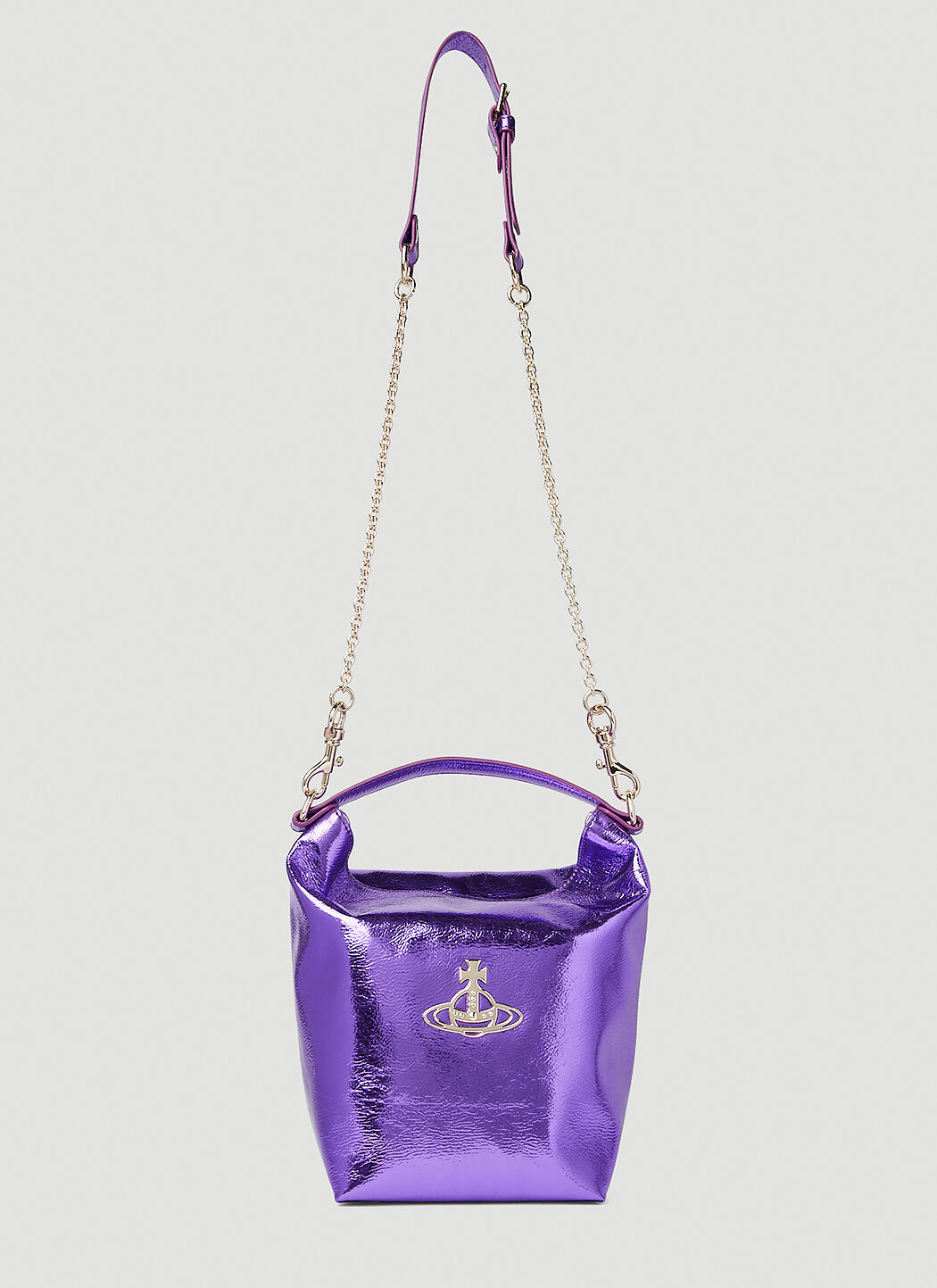 Vivienne Westwood Sally Crossbody Shoulder Bag in Purple LN CC