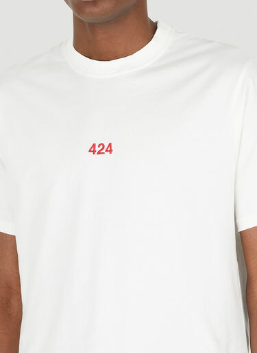 424 Logo Embroidered T-Shirt White ftf0148006