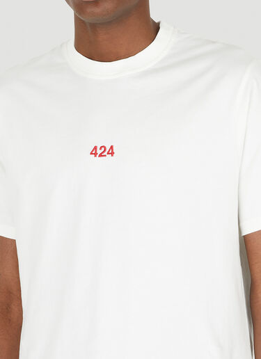 424 로고 자수 티셔츠 화이트 ftf0148006
