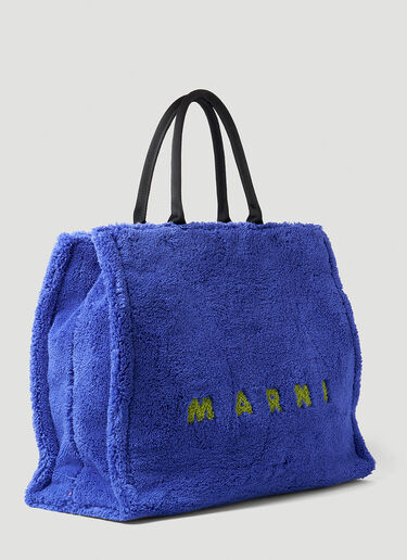 Marni 毛皮购物包 蓝色 mni0152021