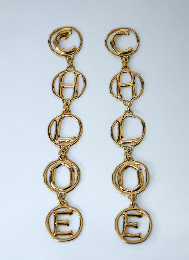 Chloé Script Earrings Gold chl0263106