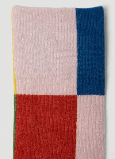 The Elder Statesman Toy Checker Socks Multicolour tes0150014