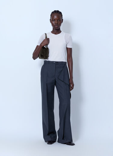 LN-CC® - Jil Sander: Fil-à-Fil Dressy Wool Pants - Grey Jil Sander Fil-à-Fil Dressy Wool Pants Grey jil0266021