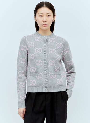 Gucci GG Wool Cardigan Grey guc0255028