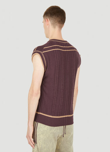 GmbH Ruched Sleeveless Sweater Burgundy gmb0150014