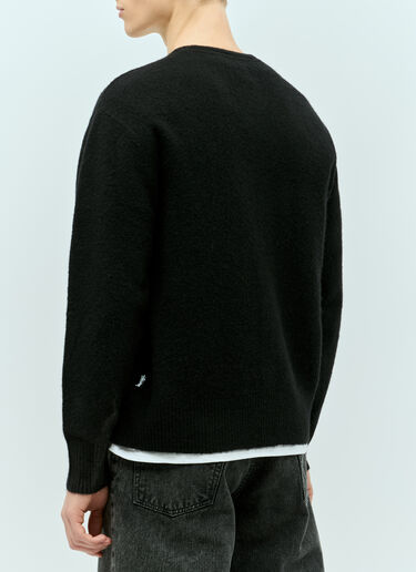 Stüssy Brushed Wool-Blend Knit Cardigan Black sts0153030