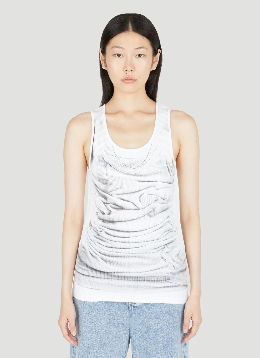 Shop Y/project Compact Print Tank Top In White