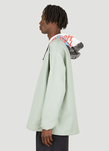 Children Of The Discordance Vintage Patchwork Hooded Sweatshirt Green cod0148002
