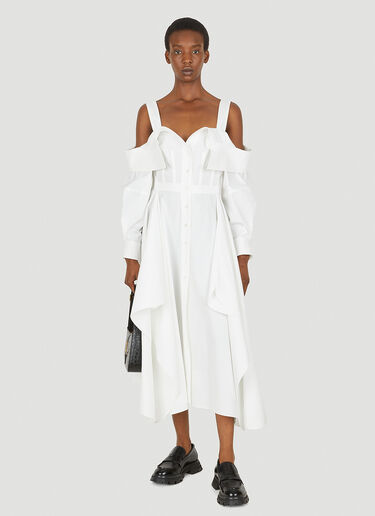 Alexander McQueen Deconstructed Shirt Dress White amq0249007
