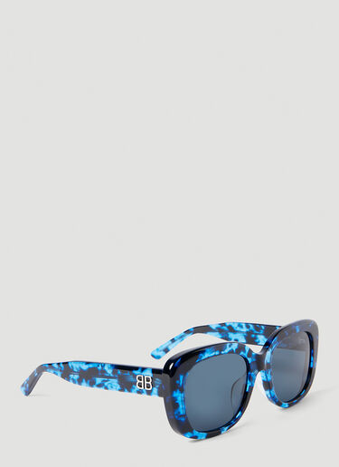 Balenciaga Monaco Square Tortoiseshell Sunglasses Blue bcs0253007
