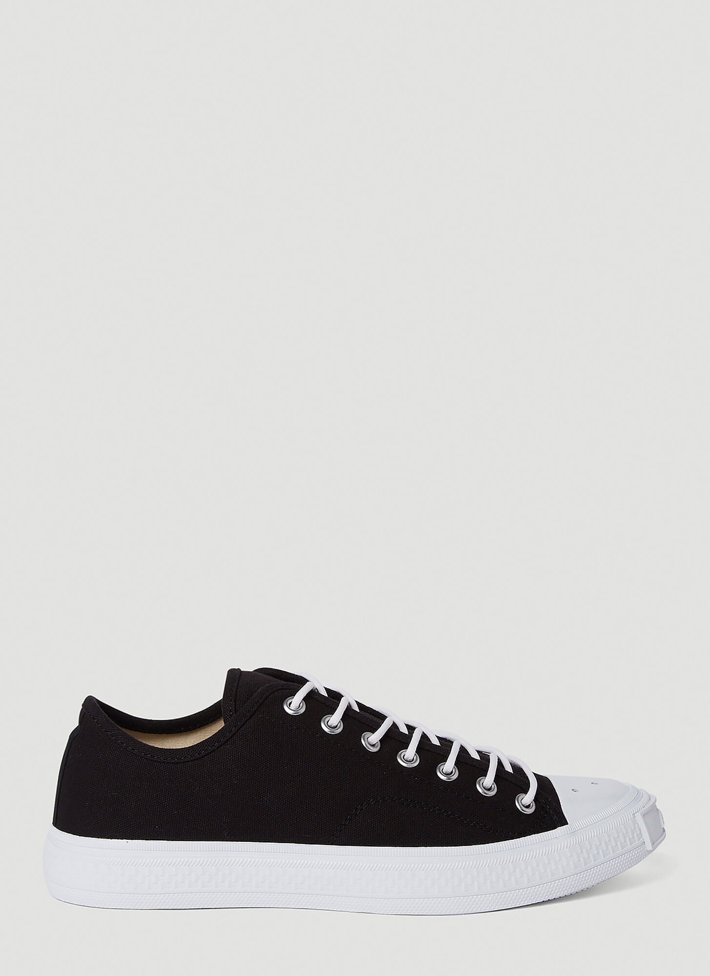 Acne Studios Low-top Canvas Sneakers In Black