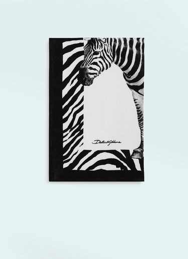 Dolce & Gabbana Casa Zebra Beach Towel Black wps0691224