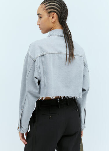 Miu Miu Denim Blouson Jacket Grey miu0254025
