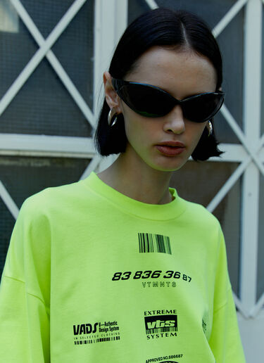 VTMNTS Barcode Definition Long Sleeve T-Shirt Yellow vtm0354007