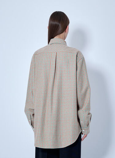 LN-CC® - Miu Miu: Checked Cotton Shirt - Orange Miu Miu Checked Cotton Shirt Orange miu0266008