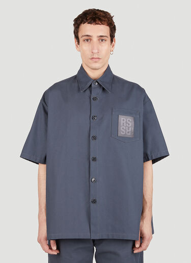 Raf Simons Logo Patch Shirt Blue raf0151005