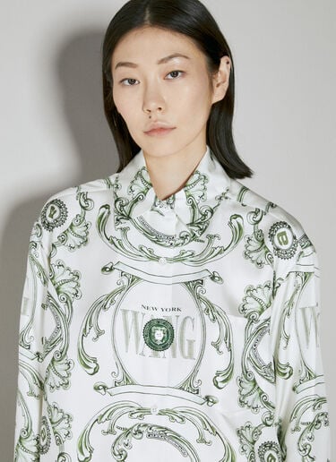 Money Print Silk Shirt Alexander Wang Money Print Silk Shirt White awg0253021