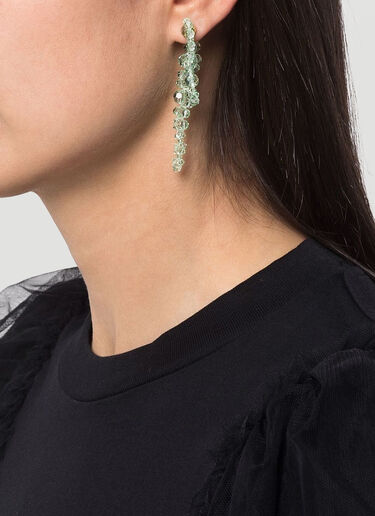 Simone Rocha Drip Bead Earrings Green sra0248015