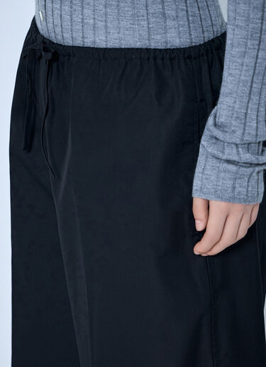 LN-CC® - Toteme: Drawstring Cotton Trousers - Black Toteme Drawstring Cotton Trousers Black tot0265014