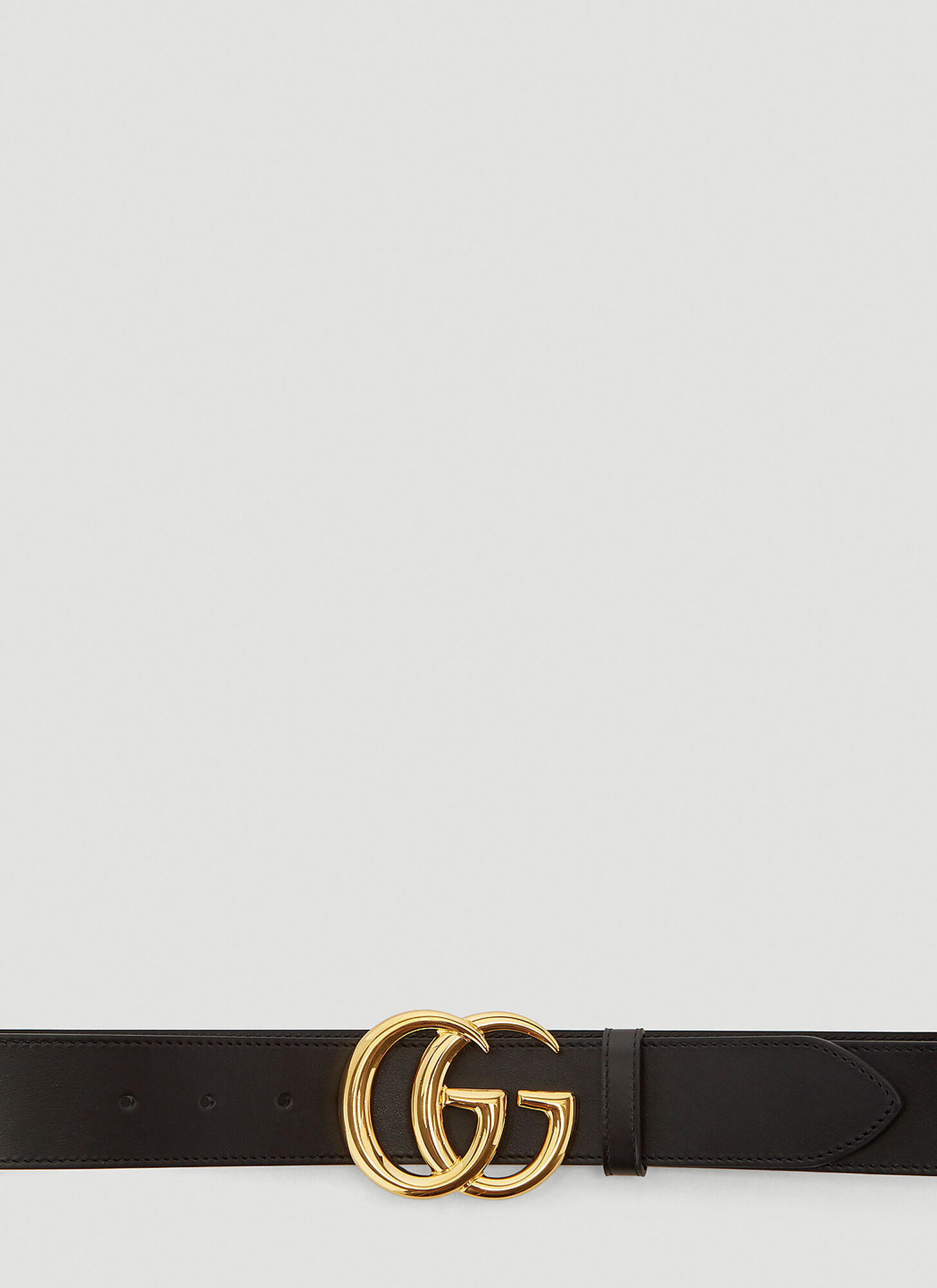 Gucci Large Marmont Leather Belt Male Black