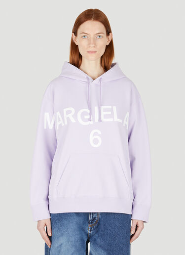 MM6 Maison Margiela 로고 후드 스웨트셔츠 퍼플 mmm0247012