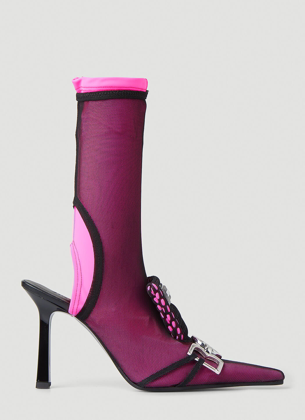 Ancuta Sarca Mid High Sock Heels in Pink LN CC
