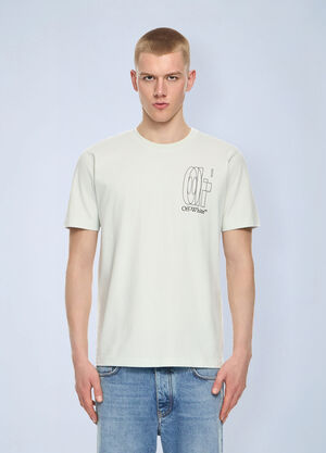 Off-White Outline Double Arrow Slim T-shirt Pink ofw0164157