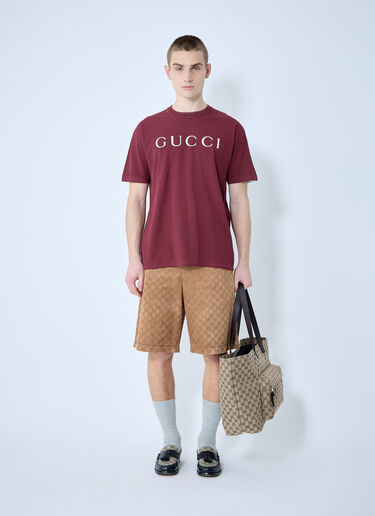 Gucci Logo Motif T-Shirt Red guc0159055