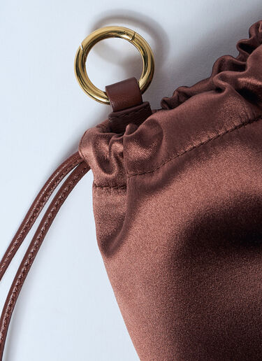 Miu Miu Satin Pouch Brown miu0259045